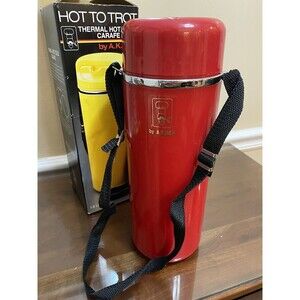 Hot to Trot Thermal no. 1006 by AK DASS Made in USA Thermos Red - Open Box